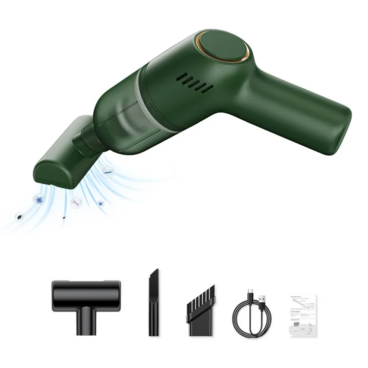 SUITU ST-8000 Dust Collect Cleaning Tool Handheld Cordless Wet and Dry 4500Pa Powerful Suction Vacuum Cleaner - Green-Cellmalls