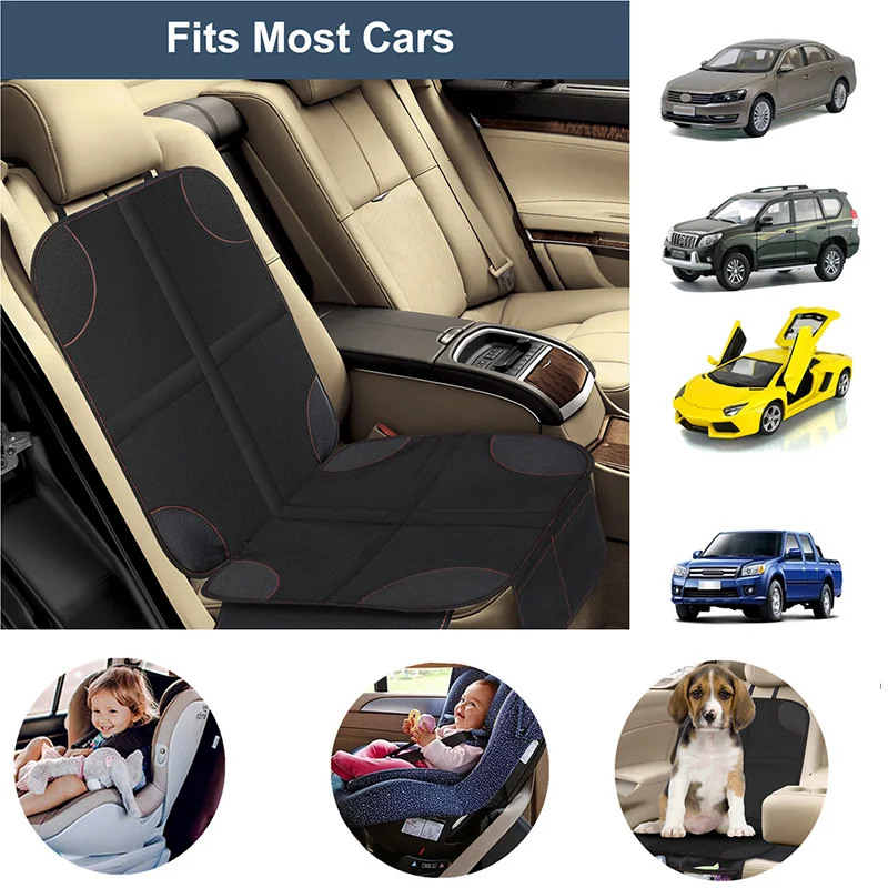 JF11 Non-slip Car Seat Cushion Protector 600D Oxford Cloth Cover Mat with Storage Pockets - Red Line-Cellmalls