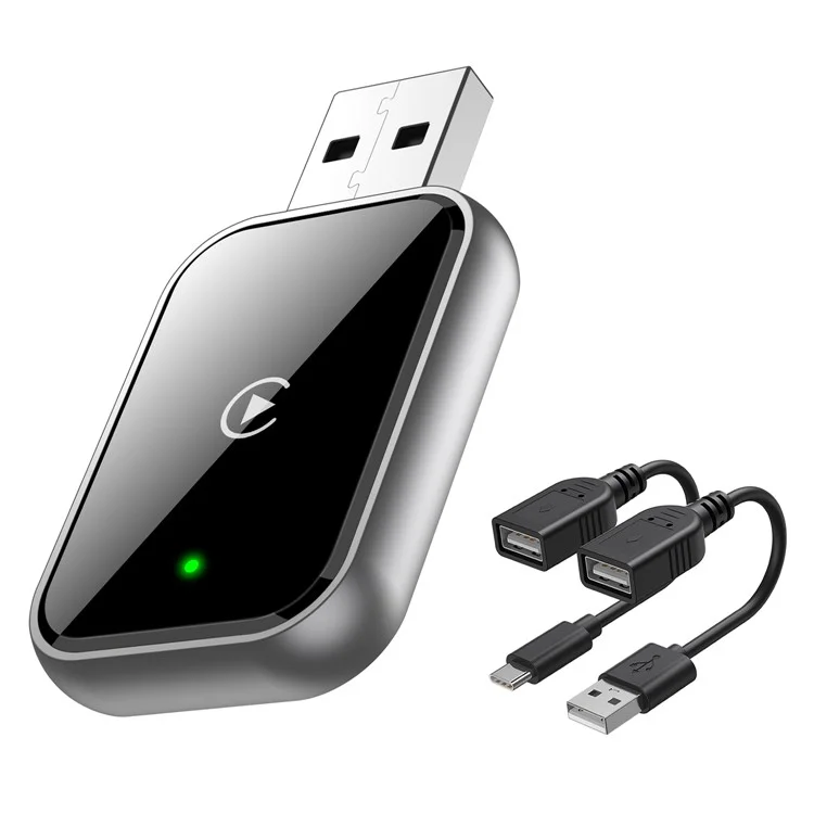 348 Wireless CarPlay Adapter for iPhone Convert Wired to Wireless Compatible with Built-In CarPlay Cars - Black-Cellmalls