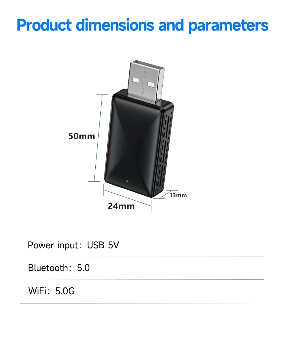 2-in-1 Carplay Android Auto USB Adapter OTA Upgrade Plug and Play Wired to Wireless Dongle Box-Cellmalls