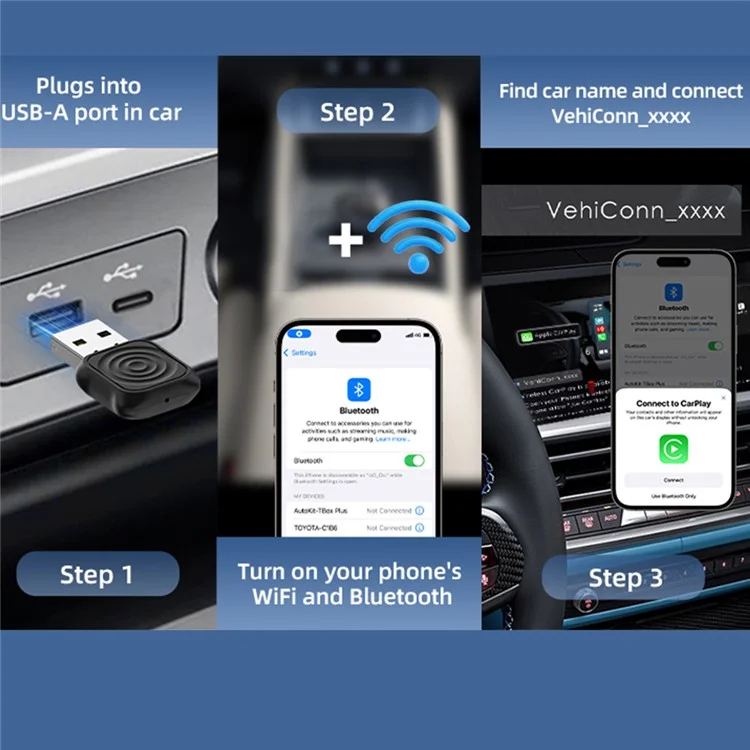 CARLINKIT Mini Ultra Wireless CarPlay Android Auto Adapter for Wired CarPlay Android Auto Car Upgrade-Cellmalls