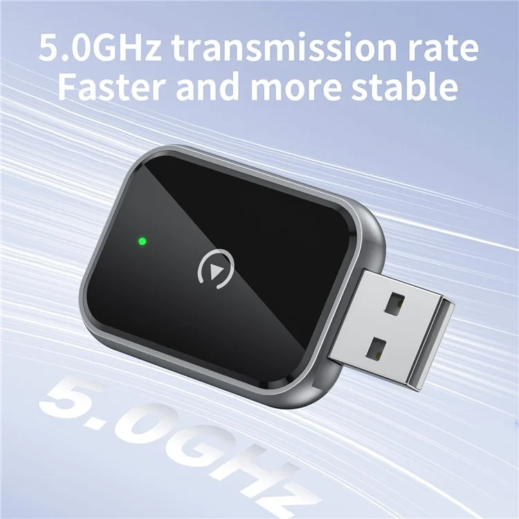 348 Wireless CarPlay Adapter for iPhone Convert Wired to Wireless Compatible with Built-in CarPlay Cars - White-Cellmalls