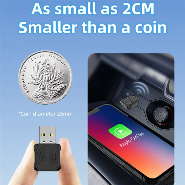CARLINKIT Mini Ultra Wireless CarPlay Android Auto Adapter for Wired CarPlay Android Auto Car Upgrade-Cellmalls