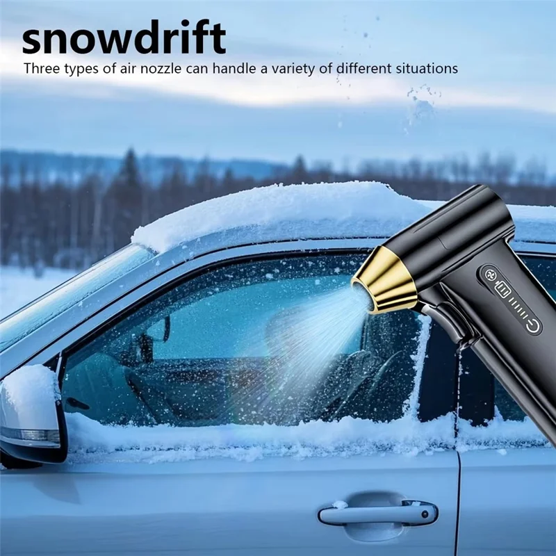 ST-8109 Portable Handheld Wireless Blower 3 Gears Adjustable High Power Car Home Dust Cleaner - Black-Cellmalls