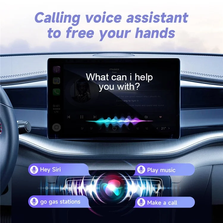 2 in 1 Wireless CarPlay Android Auto Adapter Cars Upgrade Wired to Wireless CarPlay Dongle - Black-Cellmalls