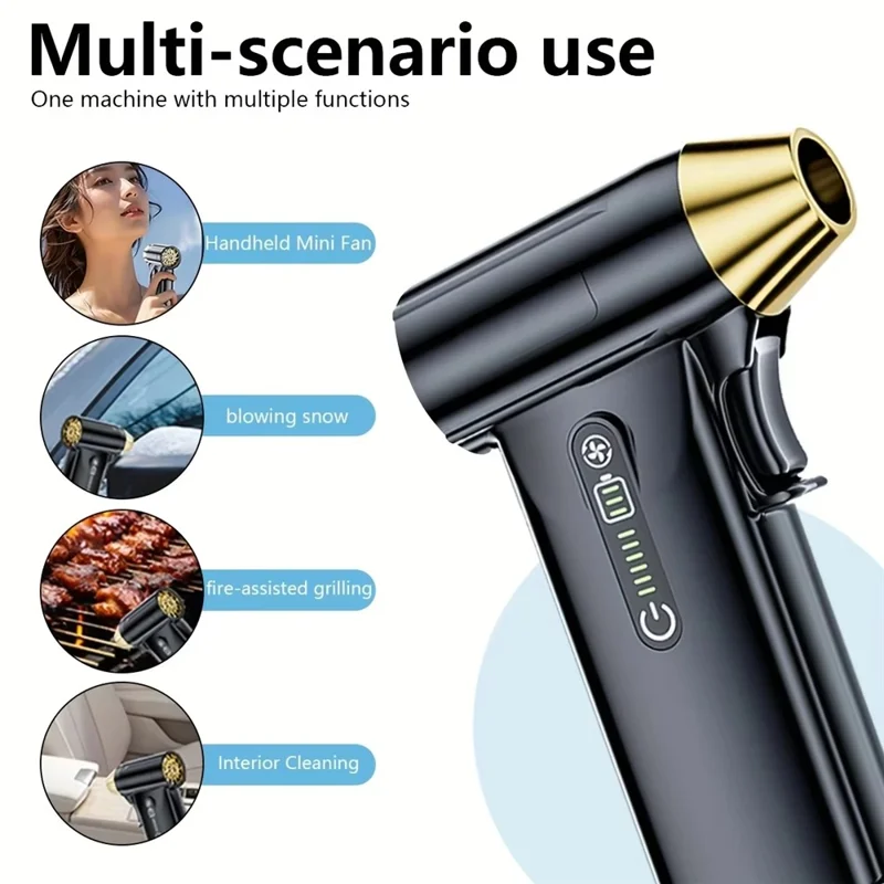 ST-8109 Portable Handheld Wireless Blower 3 Gears Adjustable High Power Car Home Dust Cleaner - Black-Cellmalls