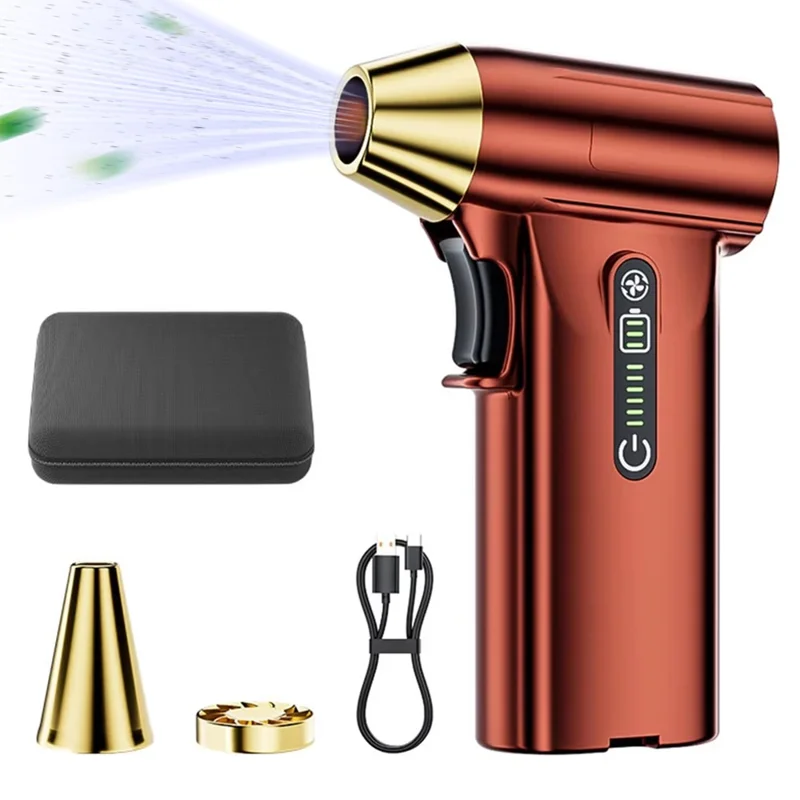 ST-8109 Portable Handheld Wireless Blower 3 Gears Adjustable High Power Car Home Dust Cleaner - Red-Cellmalls