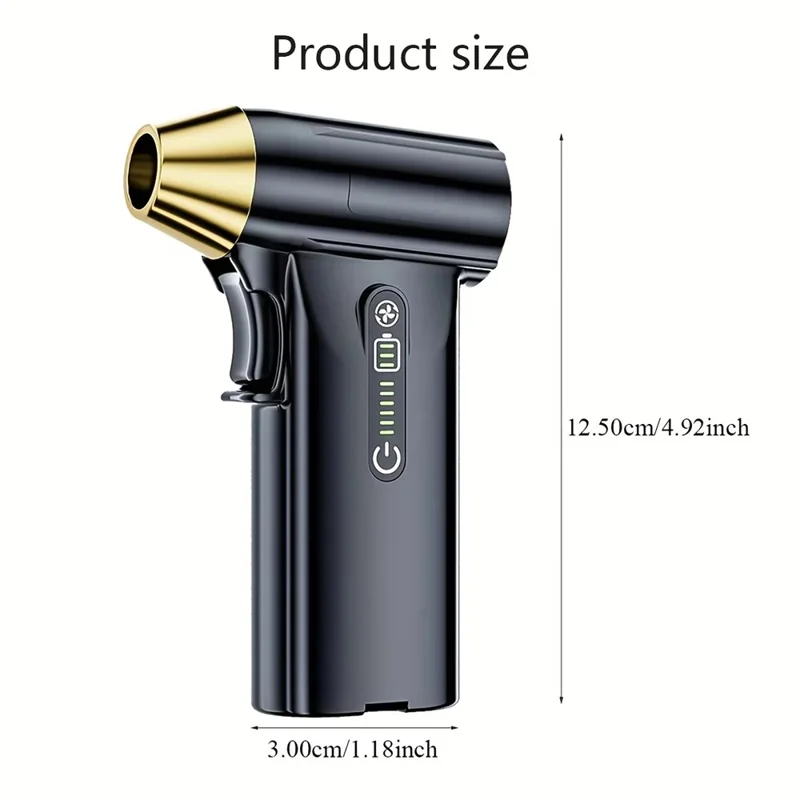 ST-8109 Portable Handheld Wireless Blower 3 Gears Adjustable High Power Car Home Dust Cleaner - Black-Cellmalls