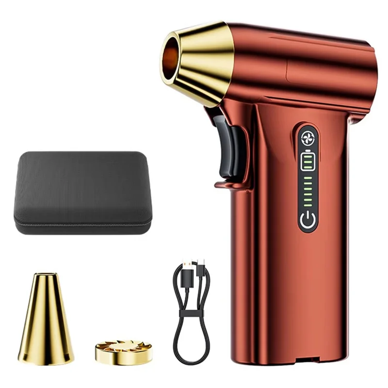 ST-8109 Portable Handheld Wireless Blower 3 Gears Adjustable High Power Car Home Dust Cleaner - Red-Cellmalls