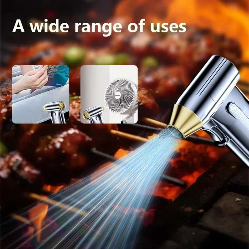 ST-8109 Portable Handheld Wireless Blower 3 Gears Adjustable High Power Car Home Dust Cleaner - Red-Cellmalls