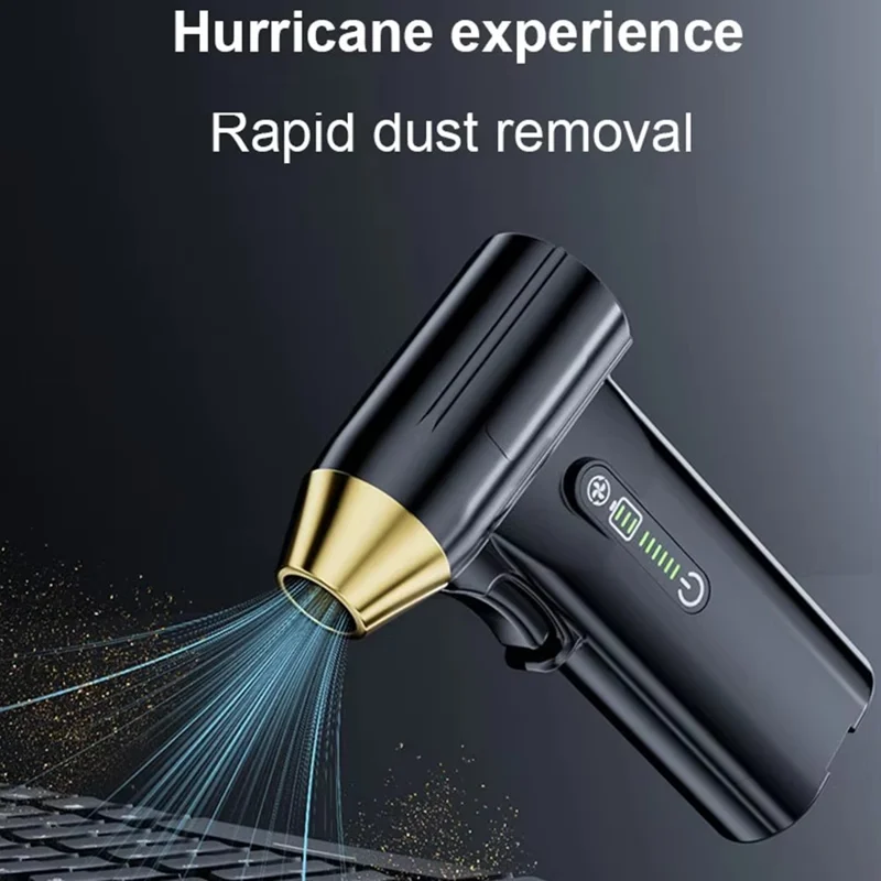 ST-8109 Portable Handheld Wireless Blower 3 Gears Adjustable High Power Car Home Dust Cleaner - Silver-Cellmalls
