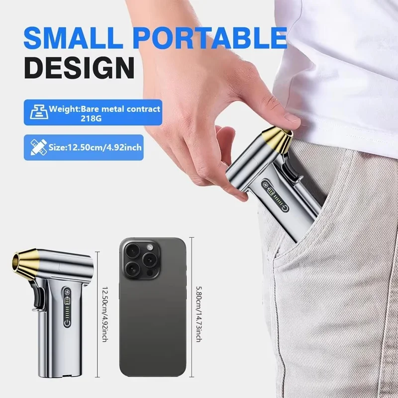 ST-8109 Portable Handheld Wireless Blower 3 Gears Adjustable High Power Car Home Dust Cleaner - Silver-Cellmalls