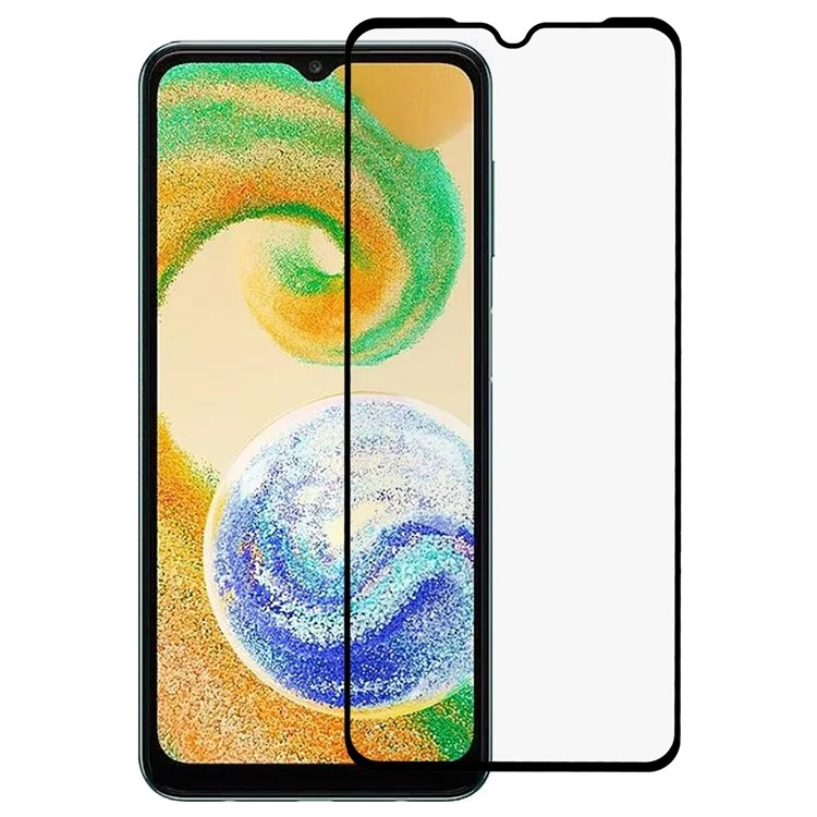 For Samsung Galaxy A04 4G (164.4 x 76.3 x 9.1 mm) / A04s 4G (164.7 x 76.7 x 9.1 mm) Full Glue Silk Printing Tempered Glass Film Full Cover Anti-abrasion Screen Protector-Cellmalls