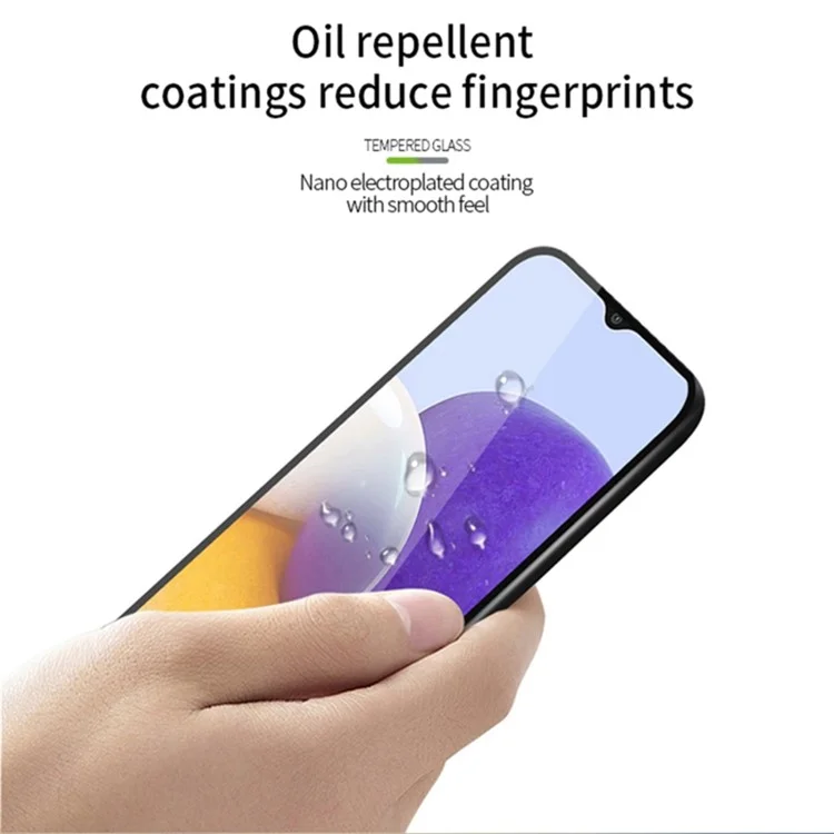 For Samsung Galaxy A25 5G (Global) (161.0 x 76.5 x 8.3mm) Silk Printing Tempered Glass Full Glue Phone Full Screen Protector-Cellmalls