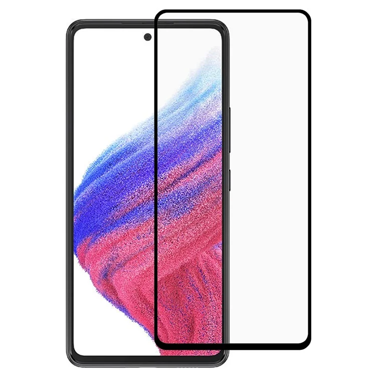 For Samsung Galaxy A53 5G Tempered Glass Film Full Glue Full Coverage Silk Printing Screen Protector-Cellmalls