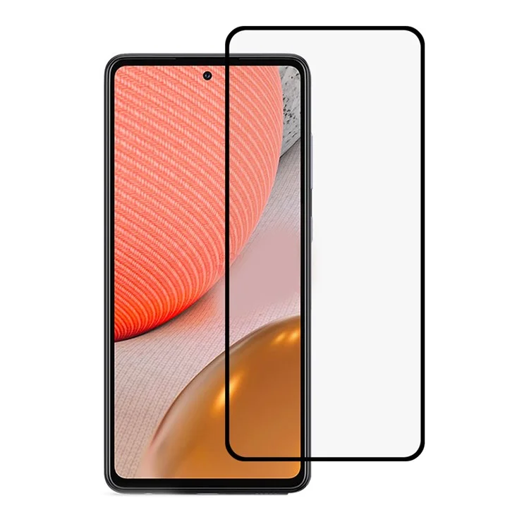Anti-Explosion Silk Printing Tempered Glass Screen Protector [Full Coverage] [Full Glue] for Samsung Galaxy A72 4G/5G-Cellmalls