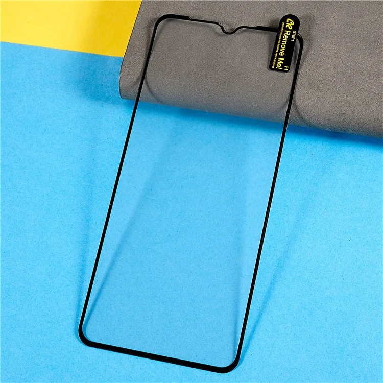 For Samsung Galaxy M13 4G Silk Printing Anti-explosion Tempered Glass Screen Protector Full Glue Anti-scratch Full Cover Screen Film-Cellmalls