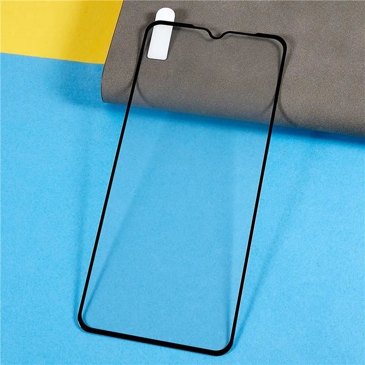 For Samsung Galaxy M13 4G Silk Printing Anti-explosion Tempered Glass Screen Protector Full Glue Anti-scratch Full Cover Screen Film-Cellmalls