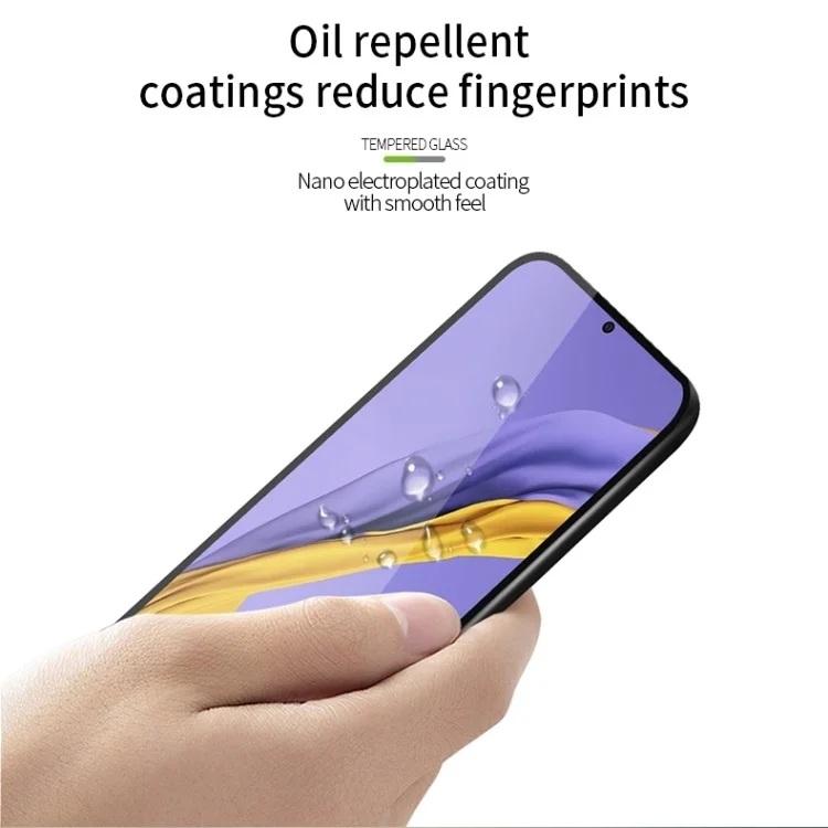 For Samsung Galaxy S23 FE Full Glue Tempered Glass Screen Protector Silk Printing Full Cover Film-Cellmalls