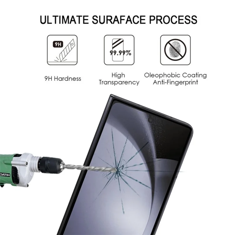 For Samsung Galaxy Z Fold6 5G Front Tempered Glass Screen Protector Full Cover Full Glue Silk Printing Clear Film-Cellmalls