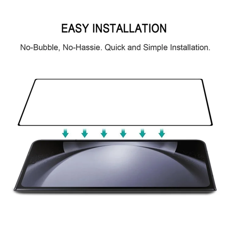 For Samsung Galaxy Z Fold6 5G Front Tempered Glass Screen Protector Full Cover Full Glue Silk Printing Clear Film-Cellmalls