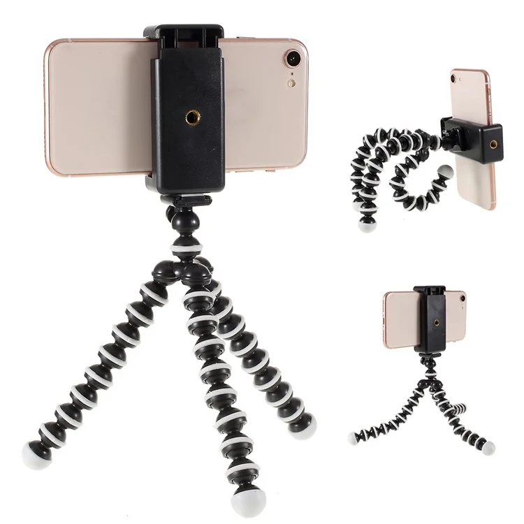 Octopus Tripod Octopus Bracket 360 Degree Rotation Mini Universal Mobile Phone Holder Stand Anti-Crack Phone Tripod Stand for Live Streaming Vlogging Video-Cellmalls
