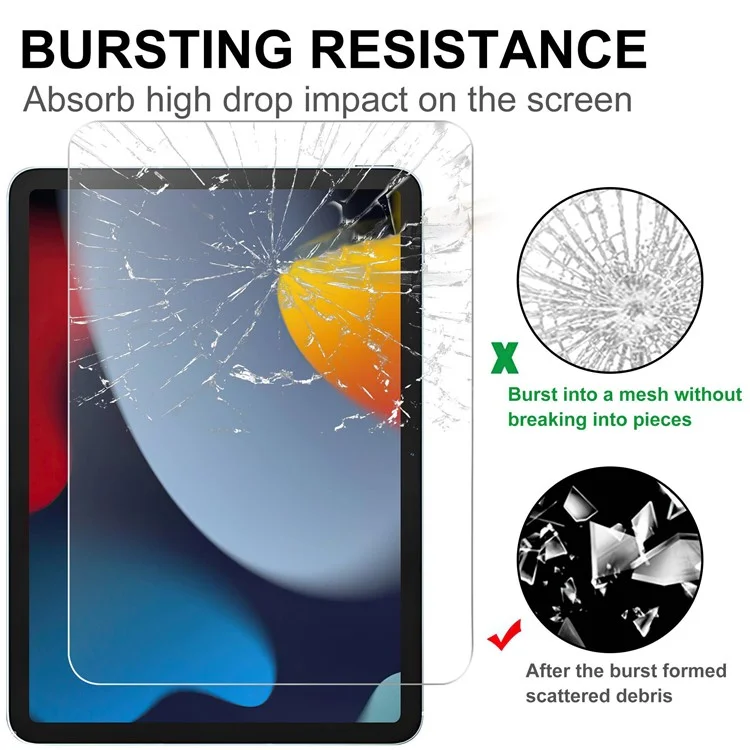 For iPad (2025) / 10.9 (2022) 2.5D Tempered Glass Screen Protector Full Cover Anti-Explosion HD Clear 9H Hardness Film-Cellmalls