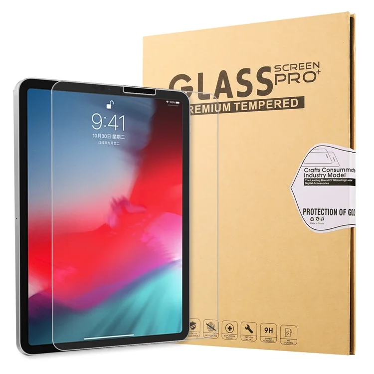 For iPad Pro 12.9 (2022)(2021)(2020)(2018) 9H 0.25mm Arc Edge Film Full Screen Coverage Tempered Glass Protector-Cellmalls
