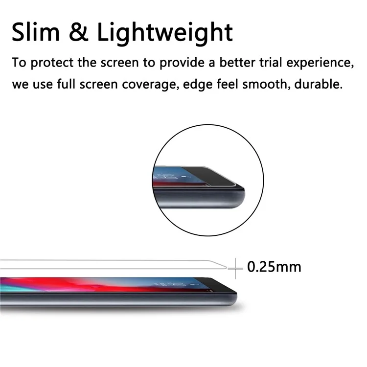 For iPad Pro 12.9 (2022)(2021)(2020)(2018) 9H 0.25mm Arc Edge Film Full Screen Coverage Tempered Glass Protector-Cellmalls