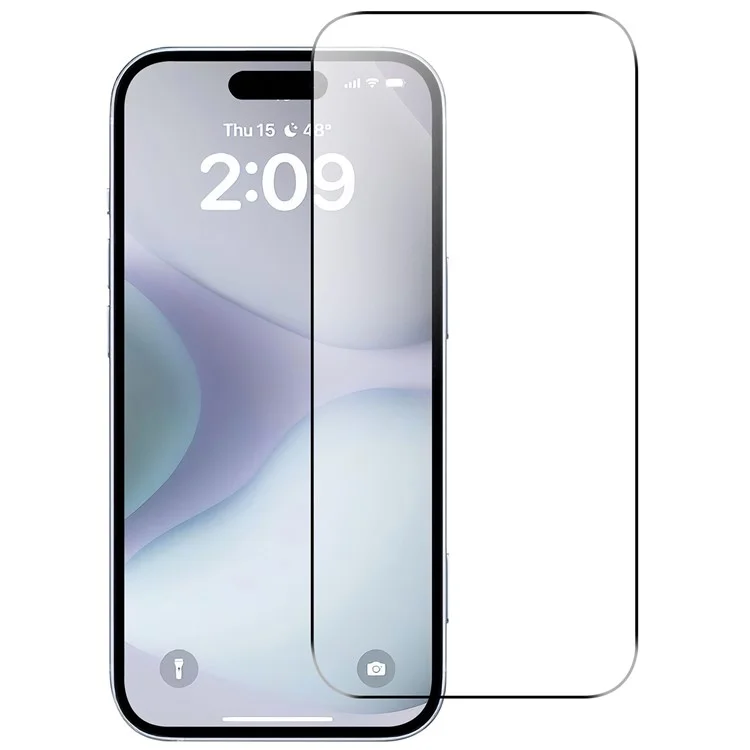 For iPhone 16 Pro Screen Protector 2.5D Arc Edge Anti-Explosion HD Tempered Glass Film-Cellmalls