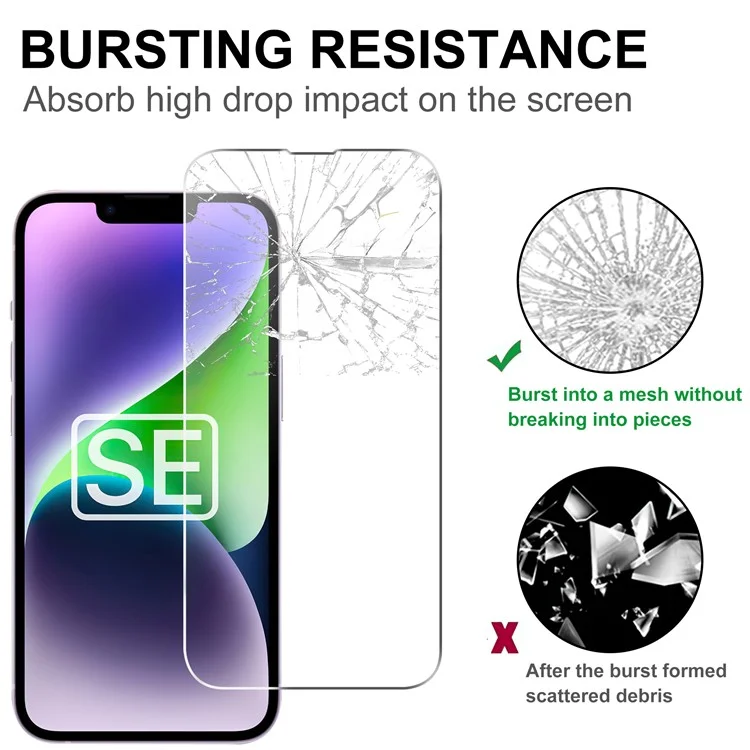 For iPhone 16e Screen Protector HD Tempered Glass Film 2.5D-Cellmalls
