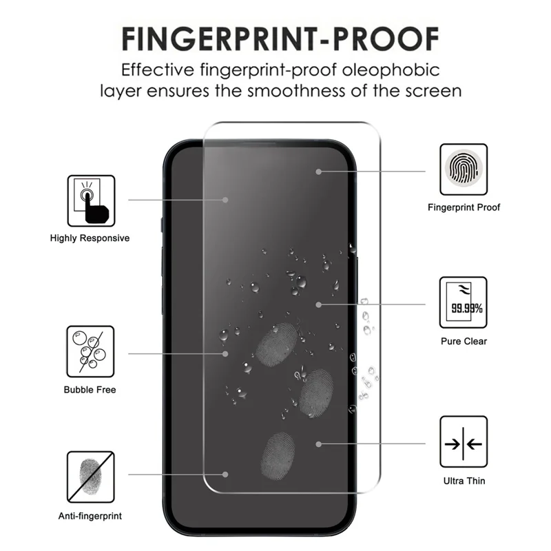 For iPhone 17 Pro Screen Protector 2.5D HD Tempered Glass Film-Cellmalls