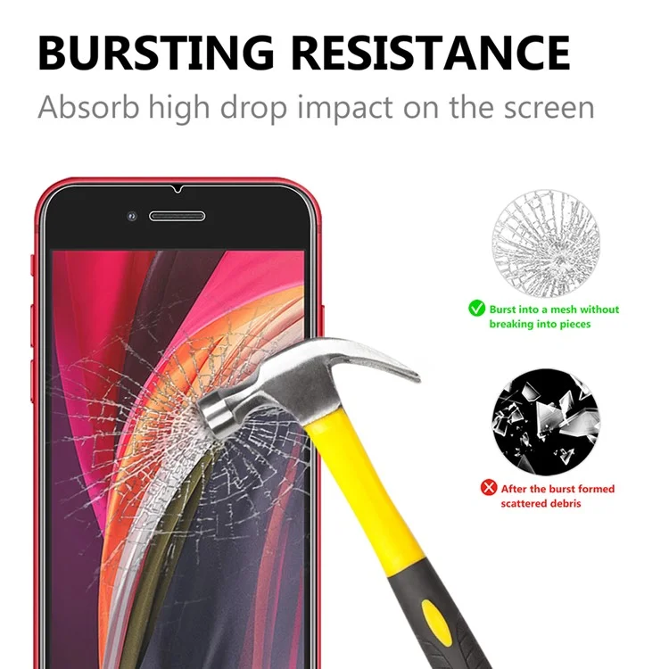 For iPhone 7 / 8 / SE (2020) / SE (2022) 4.7 inch 2.5D Arc Edge 9H Hardness Anti-explosion Dustproof Tempered Glass Screen Film-Cellmalls