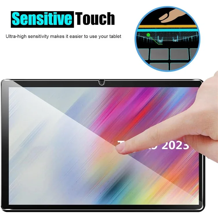 For Samsung Galaxy Tab A9+ Screen Protector Full Coverage 2.5D Straight Edge Tempered Glass Film-Cellmalls