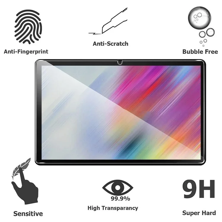 For Samsung Galaxy Tab A9+ Screen Protector Full Coverage 2.5D Straight Edge Tempered Glass Film-Cellmalls