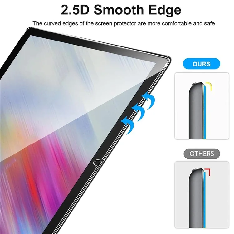 For Samsung Galaxy Tab A9+ Screen Protector Full Coverage 2.5D Straight Edge Tempered Glass Film-Cellmalls