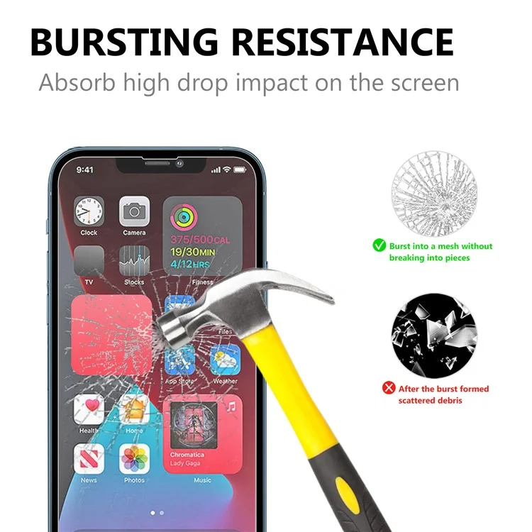 For iPhone 13 Pro Max / 14 Plus Tempered Glass Screen Protector HD Clear 2.5D Anti-Scratch Bubble Free Case Friendly Film-Cellmalls
