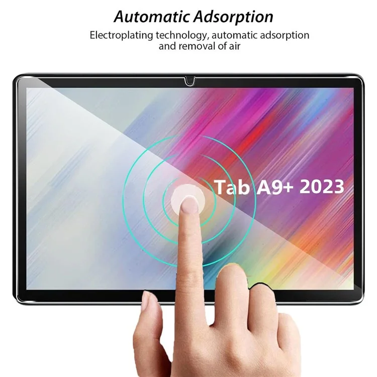 For Samsung Galaxy Tab A9+ Screen Protector Full Coverage 2.5D Straight Edge Tempered Glass Film-Cellmalls