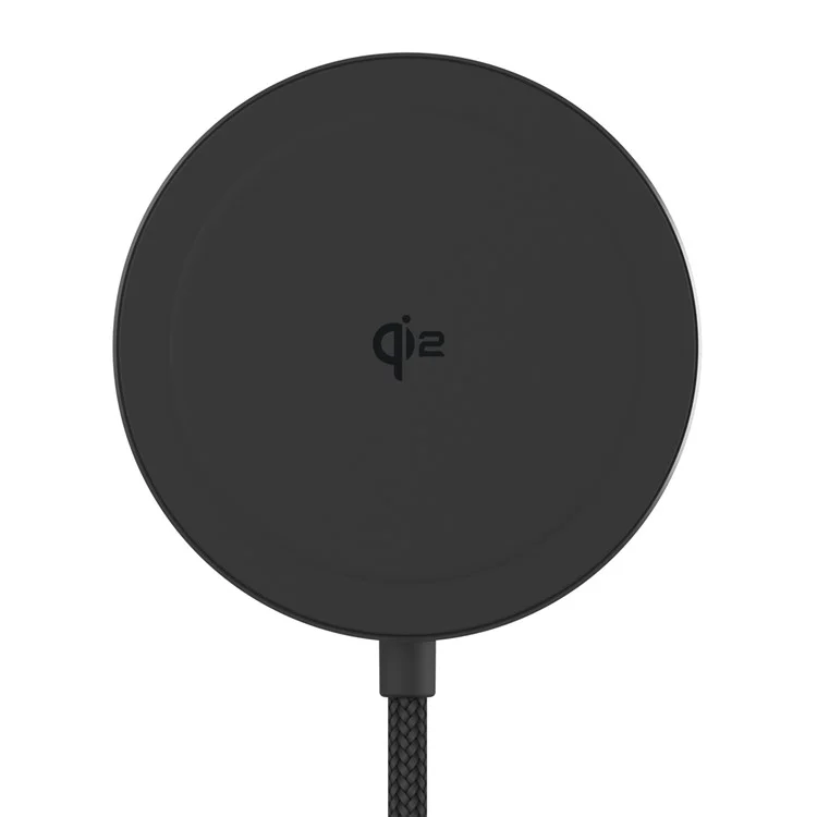 YF-M5C For iPhone 12-16 Series Qi2 Charging Pad Aluminum Alloy 15W Magnetic Wireless Charger - Black-Cellmalls