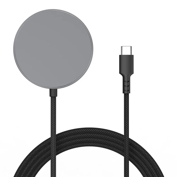 YF-M5C For iPhone 12-16 Series Qi2 Charging Pad Aluminum Alloy 15W Magnetic Wireless Charger - Black-Cellmalls