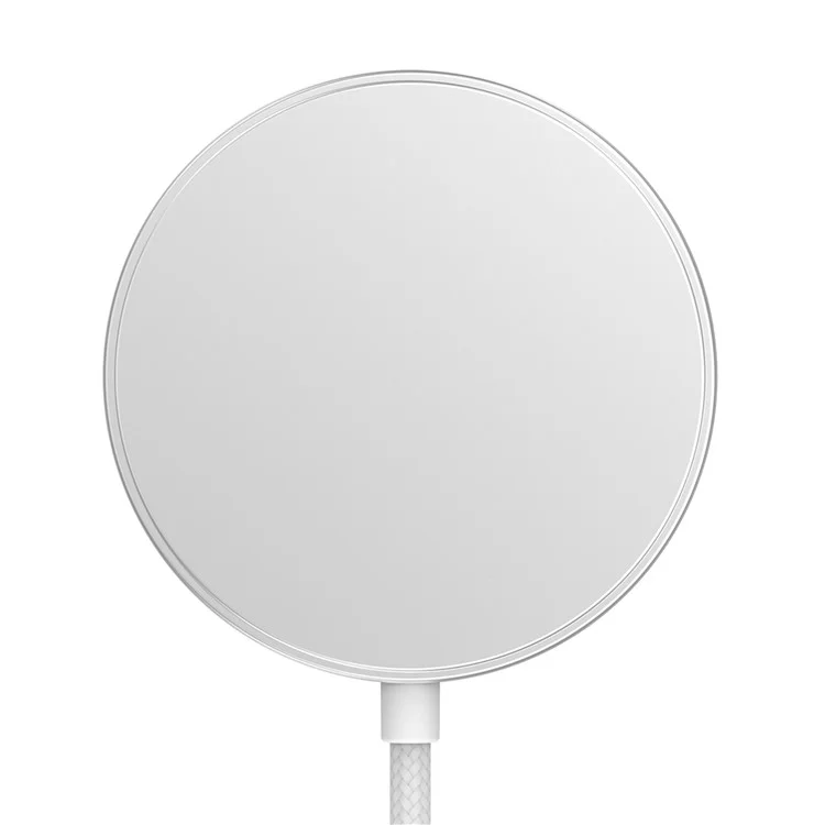 YF-M5C For iPhone 12-16 Series Qi2 Charging Pad Aluminum Alloy 15W Magnetic Wireless Charger - White-Cellmalls