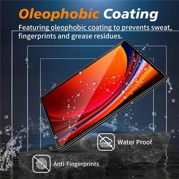 For Samsung Galaxy Tab S11 / S10 Lite / S10 FE / S9 FE Tempered Glass Screen Protector 2.5D Straight Edge Film-Cellmalls