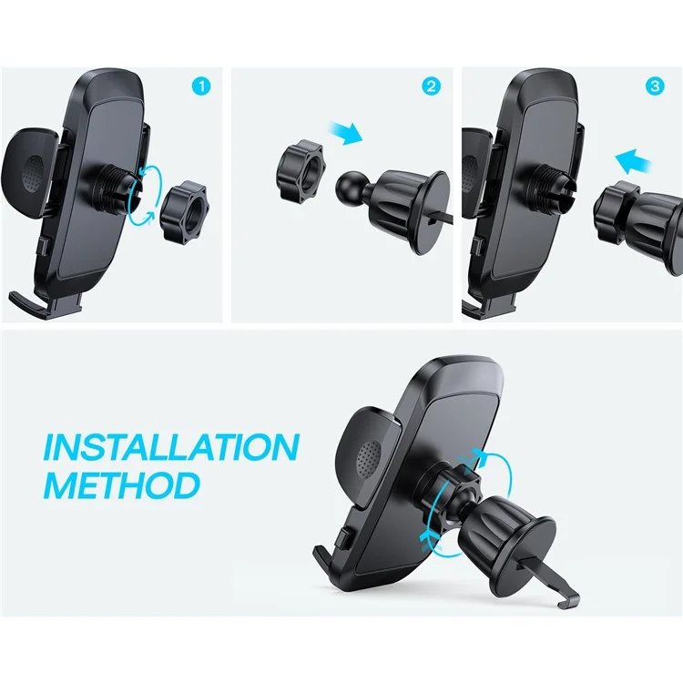 JOYROOM JR-ZS259 Air Vent Hook Car Mount 360 Degree Bracket Holder for 4.7-6.9inch Mobile Phone-Cellmalls