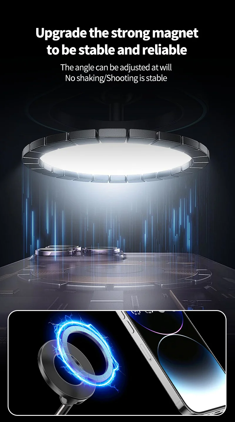 K007 360 Degree Rotation Car Suction Cup Base Magnetic Mount Phone Holder Dashboard Stand - White-Cellmalls