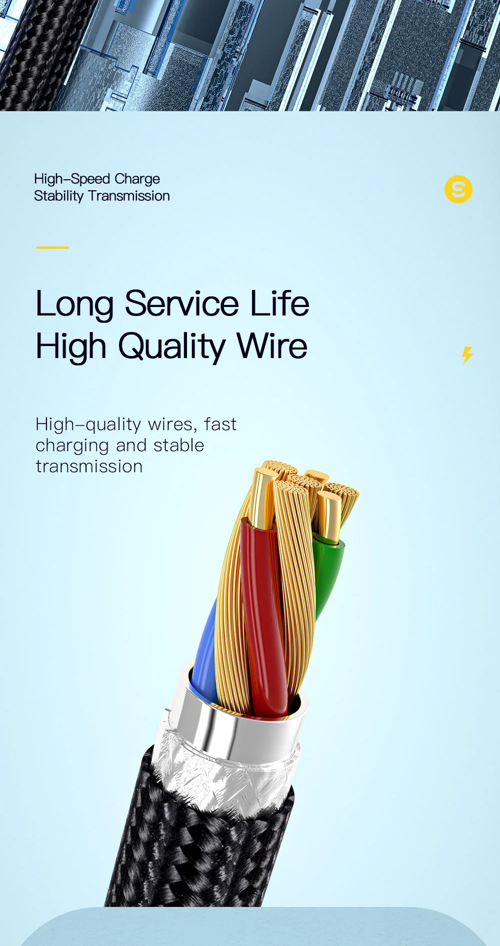 ESSAGER 1m 6A Fast Charging USB to Type C Charge Cord 480Mbps Transmission Cable - Blue-Cellmalls
