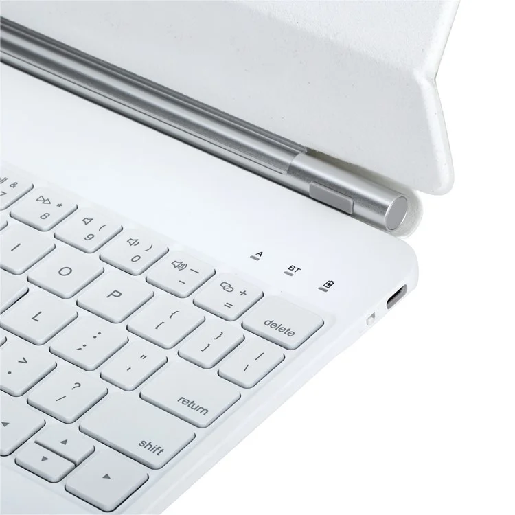 P10 For iPad (2025) / 10.9 (2022) Touchpad Wireless Bluetooth-Compatible Keyboard Support Stand Case - White-Cellmalls