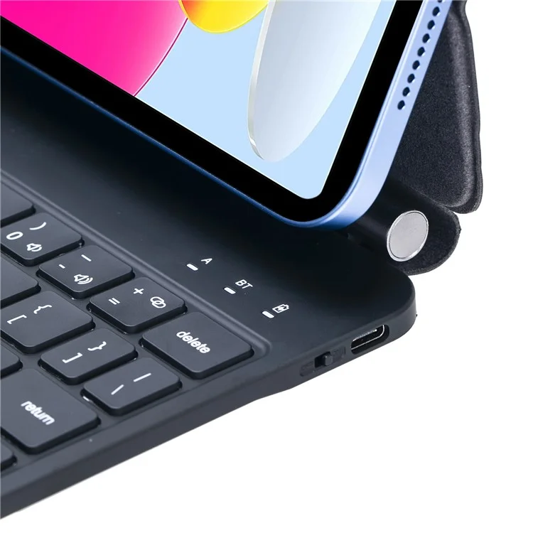 P10 For iPad (2025) / 10.9 (2022) Touchpad Wireless Bluetooth-Compatible Keyboard Support Stand Case - Black-Cellmalls