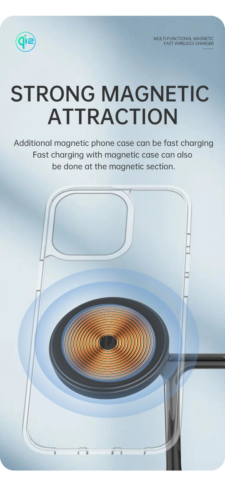 T255 Qi2 15W Magnetic Wireless Charger Watch Earphone Cellphone 3 in 1 Desktop Charging Stand - Black-Cellmalls