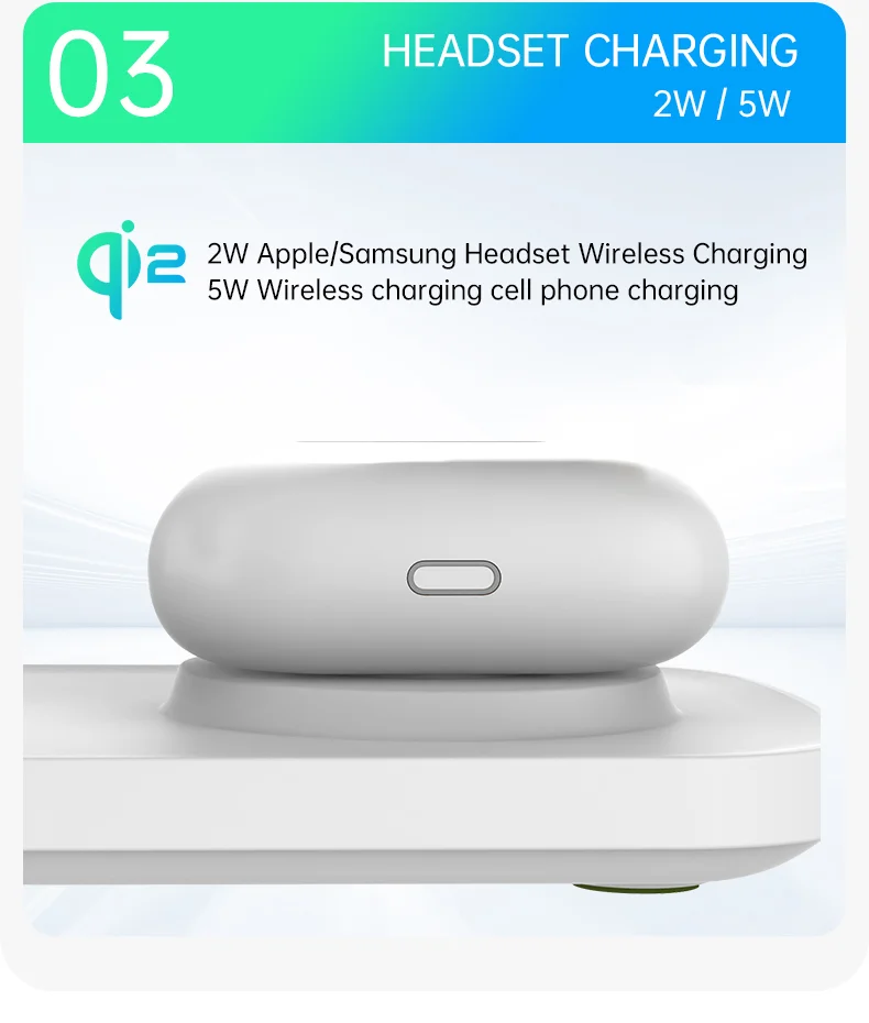 T255 Qi2 15W Magnetic Wireless Charger Watch Earphone Cellphone 3 in 1 Desktop Charging Stand - White-Cellmalls
