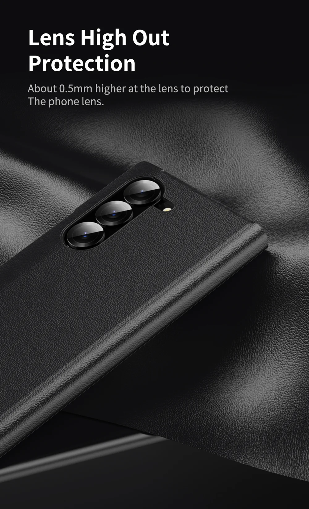 For Samsung Galaxy Z Fold5 5G Case with Card Holder Smart View Window Leather Phone Cover - Sapphire-Cellmalls